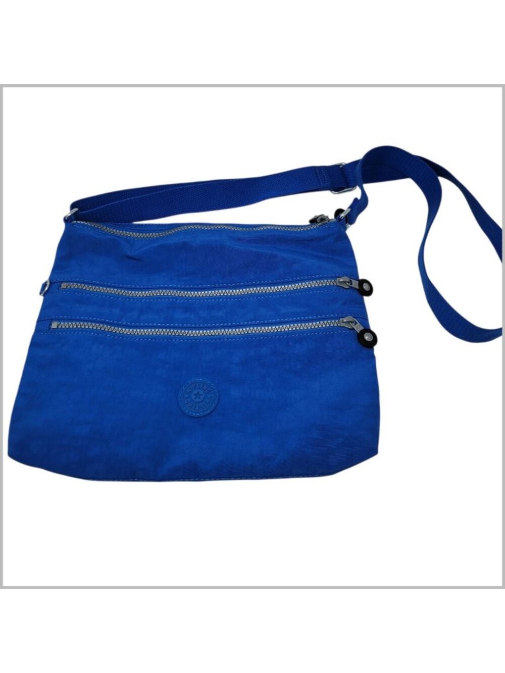 Kipling Alvar Solid Crossbody Shoulder Bag Dark Blue Top Zippered 12x10 Medium